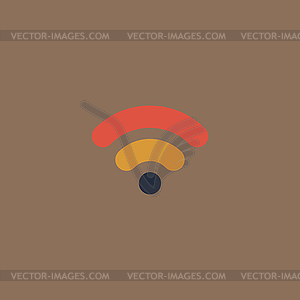 Wifi network, internet zone icon - vector image