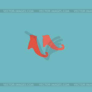 Witch boots icon - vector image