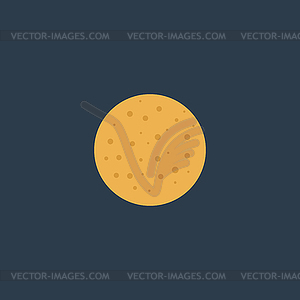 Moon flat icon - vector clipart