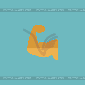 Fitness arm icon - vector image