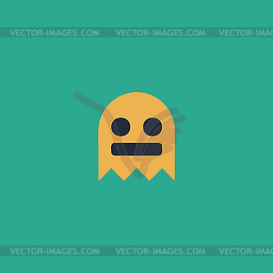 Kawaii cute ghost - vector clipart