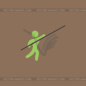 Pole vault athlete - vector clipart