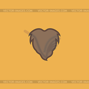Beard flat icon - vector image