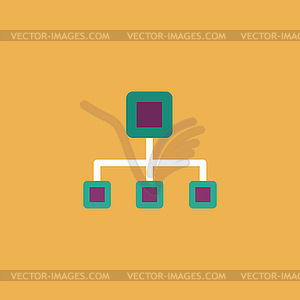 Network block diagram - vector clip art