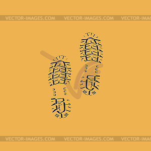 Clean shoe imprints - vector clipart