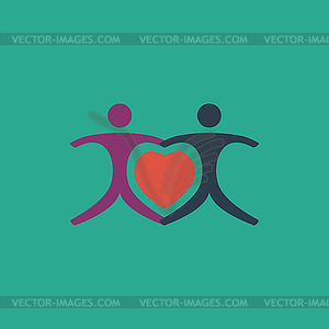 Love people - heart - vector image