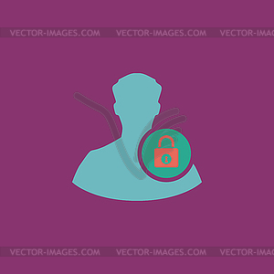 User login or authenticate icon - vector image