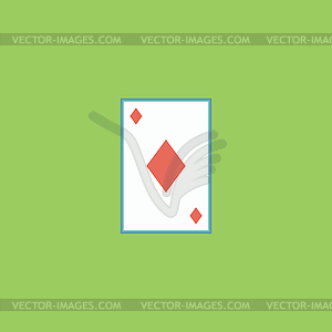 Diamonds card icon - vector image
