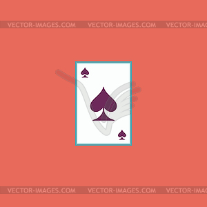 Spades card icon - vector image