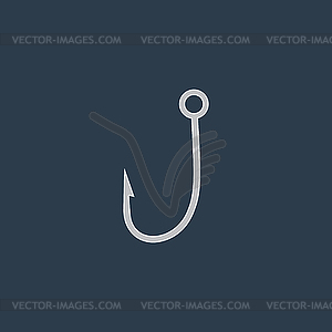 Hook flat icon - vector clip art