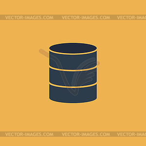 Database flat icon - vector clipart