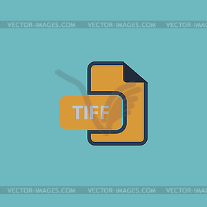 TIFF image file extension icon - royalty-free vector clipart