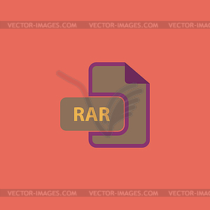 RAR file format icon  - vector clipart