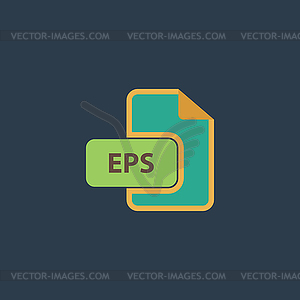 EPS file extension icon - vector clipart