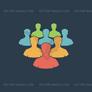 Crowd of people - vector clip art