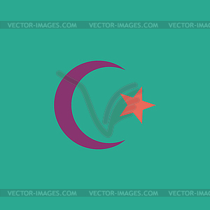 Islam flat icon - vector image