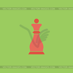 Chess queen icon - vector image