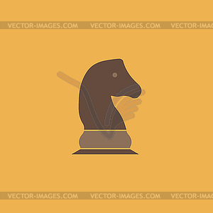 Chess knight icon - vector image