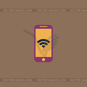 Wi fi on your smartphone - vector clipart