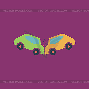 Car crash and accidents icon - vector EPS clipart