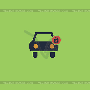 Car lock icon - vector clipart