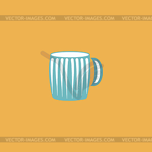 Empty beer mug - stock vector clipart