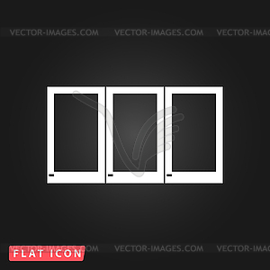 Three window icon - vector image