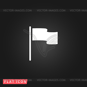 Flag icon. Location marker symbol. Flat design style - vector clipart / vector image