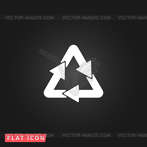 Recycle sign on background - vector clip art