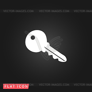 Key symbol on background - royalty-free vector clipart