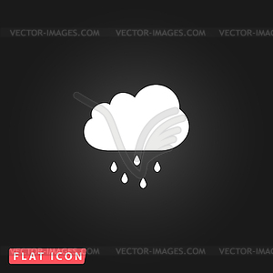 Cloud with rain weather icon - vector clipart