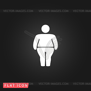 Избыточный вес символ человек - клипарт в векторном виде