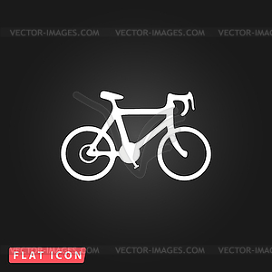 Bicycle flat icon - vector clip art