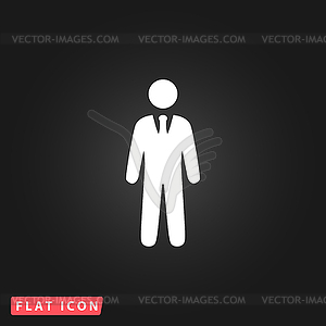 Businessman web icon - vector EPS clipart