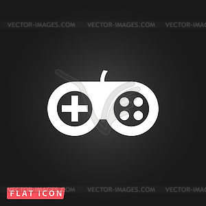 Joystick flat icon - vector image