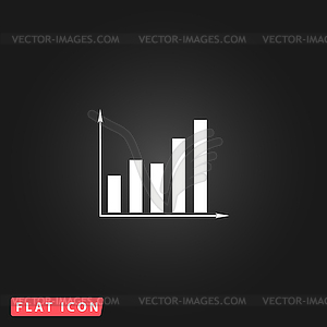 Business graph icon - vector image