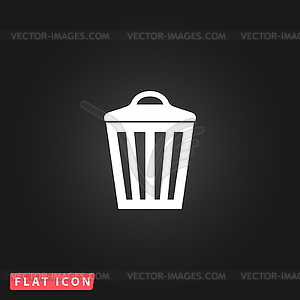 Trash can icon - royalty-free vector image