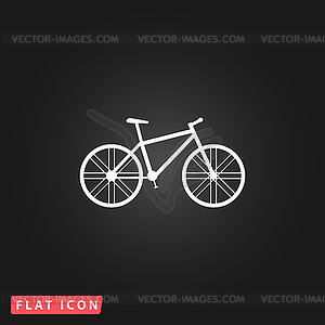 Bicycle flat icon - vector image