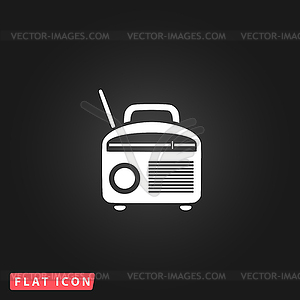 Radio flat icon - vector EPS clipart