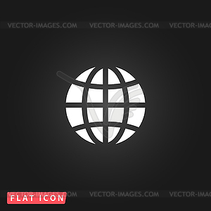 Earth Globe Emblem - vector clipart