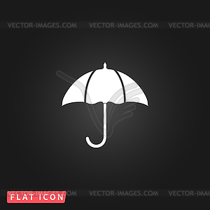 Umbrella flat icon - royalty-free vector clipart