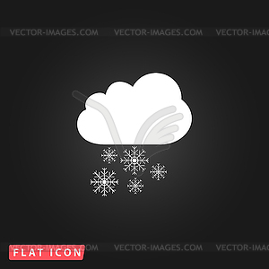 Cloud and snowflakes - vector clipart