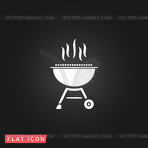 Barbecue grill menu icon - vector clipart