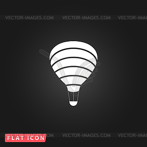 Sky balloon flat icon - vector image