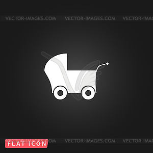 Buggy web icon on background - vector clipart