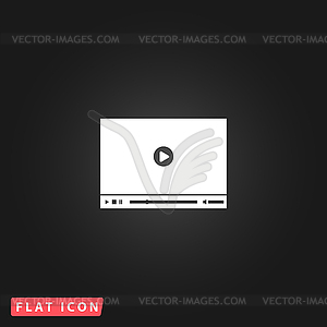 Video player for web - vector clipart / vector image