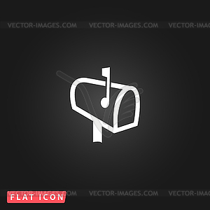 Mailbox flat icon - vector image