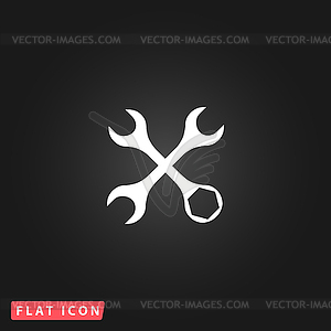 Settings Wrench Icon - vector clipart / vector image