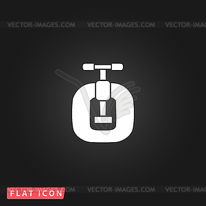 Bench vices flat icon - vector image