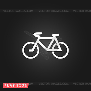 Mountain bike flat icon - color vector clipart